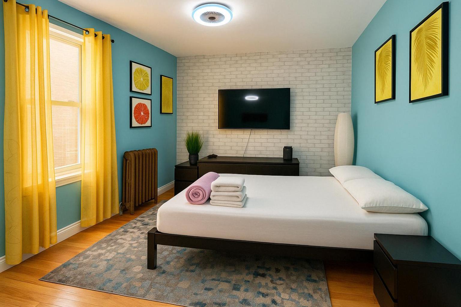 Modern Xl Queen Comfort & Character In Harlem *